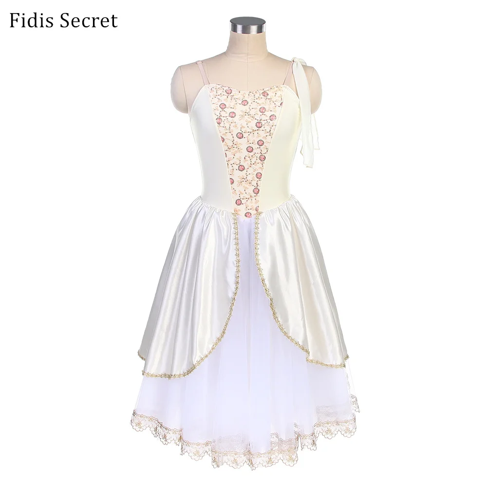 

Women Sleeping Beauty Ivory Long Romantic Ballet Tutu Stage Wear,Girl Ballerina Flower Fairy Princess Performance Dance Costumes