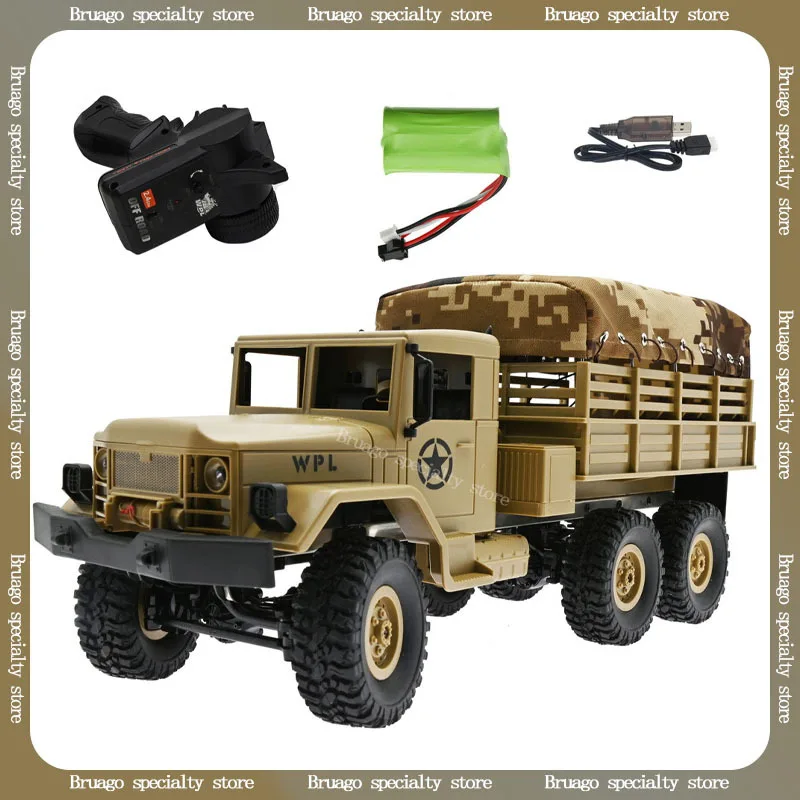 Naughty Dragon Classic B16 Military Truck With Canvas Six Wheel Drive Rc Car Climbing Remote Control Toy Boy Birthday Gift