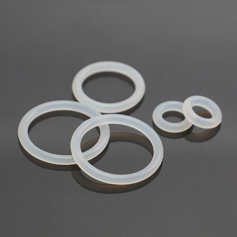 10pcs OD 10mm-75mm CS 3.0mm White VMQ Silicone O Ring Food Grade Waterproof Washer Rubber Insulate Round O Shape Seal Gasket