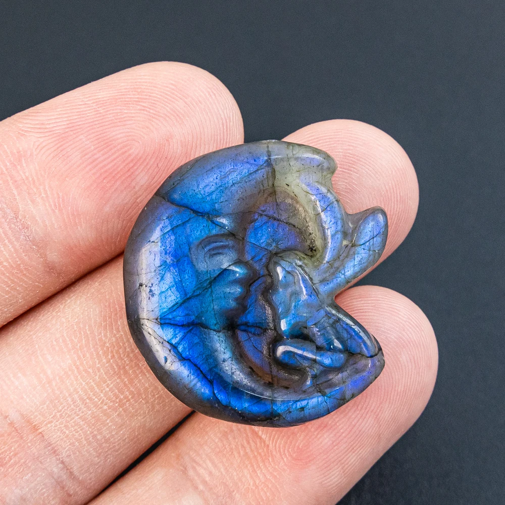 

Подвески в форме полумесяца, лабрадорита, сделай сам, 28X27X7 мм, двухцветные драгоценные камни со вспышкой для фэнтезийных ювелирных изделий, ожерелье, аксессуары