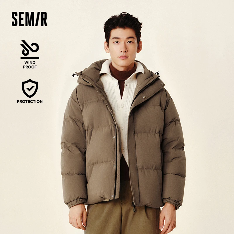 Semir Down Jacket Men Waterproof Windproof 2024 Winter New Shoulder-Fitting Outerwear Couple Down Jacket