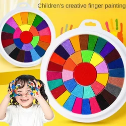 Children's Finger Painting Colorful Clay 12 Colors Non-toxic Washable Painting Graffiti Creative Finger Painting Printing Book