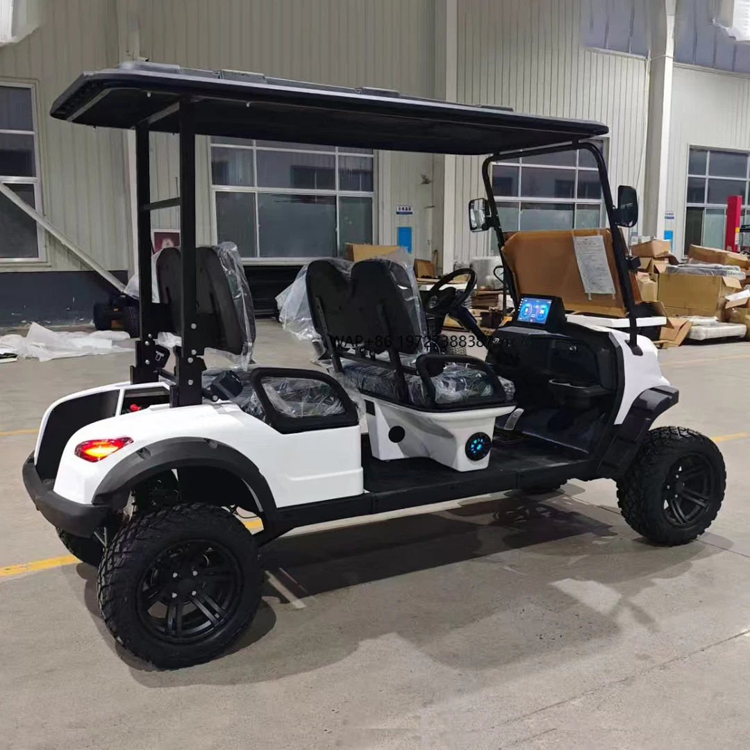 

Chinese 4 Seater Electric Golf Carts All Terrain Vehicle Street Legal Golf Carts with LED Lights Comfortable Seats Hunting Carts