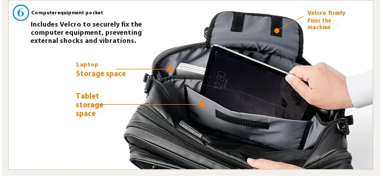Large Capacitor Bag with Password 3WAY Handheld Double Shoulder Bapa Waterproof Business Nylon Notebook Bag