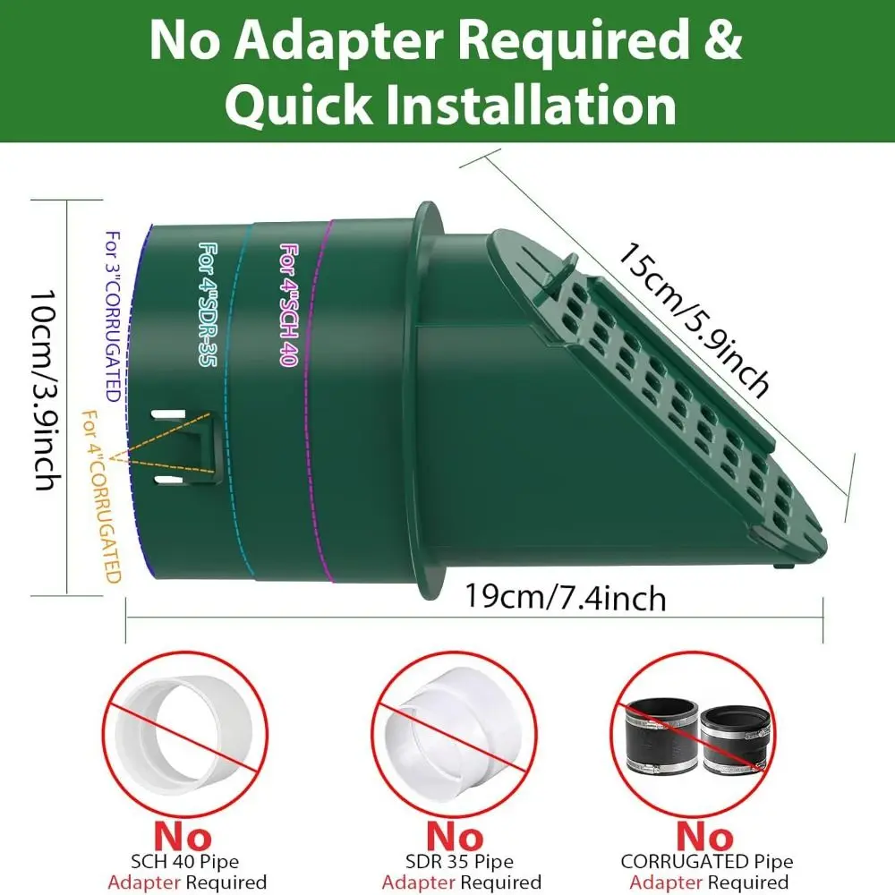 غطاء أنبوب تصريف دائري شديد التحمل مضاد للانسداد، شبكة فلتر مياه الأمطار المتينة، سهلة التركيب لمنع الحشرات