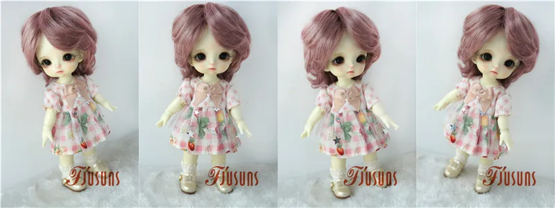 Doll Wigs JD075 1/6 1/8 1/4 1/3 Short Boyish Cupid Curls Synthetic Mohair BJD Wigs 5-6' 6-7' 7-8' 8-9' OB11 YOSD Doll Hair