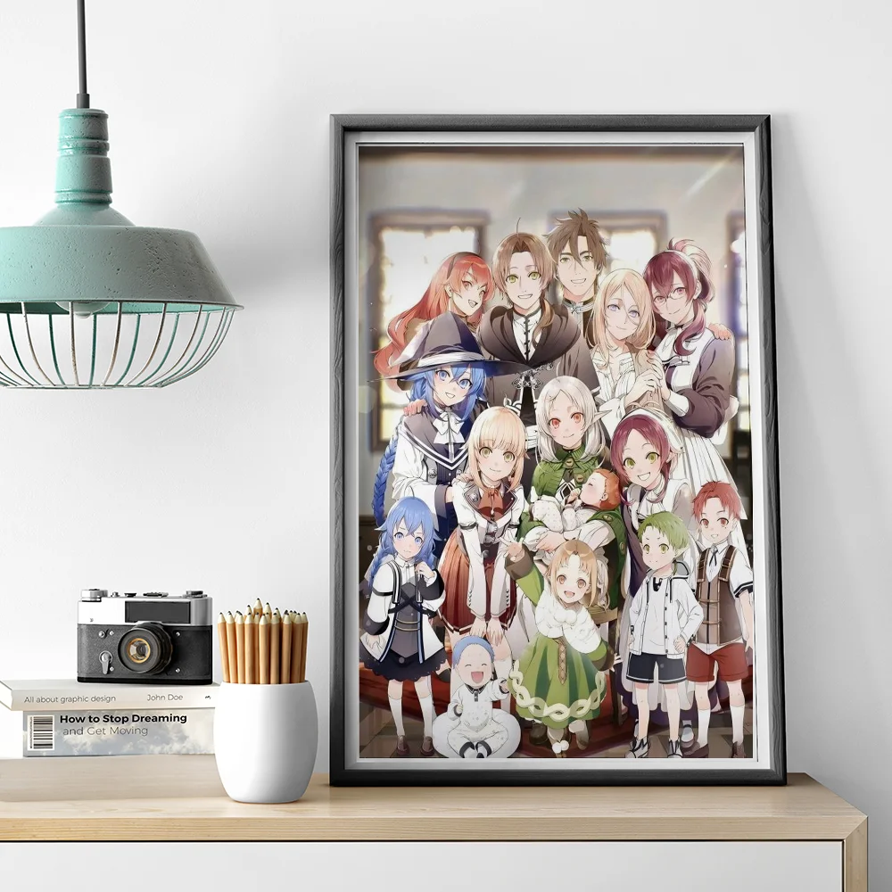 1 قطعة Mushoku Tensei ملصق فني ذاتي اللصق مقاوم للماء ورقة ملصق مقهى بار غرفة جدار ديكور