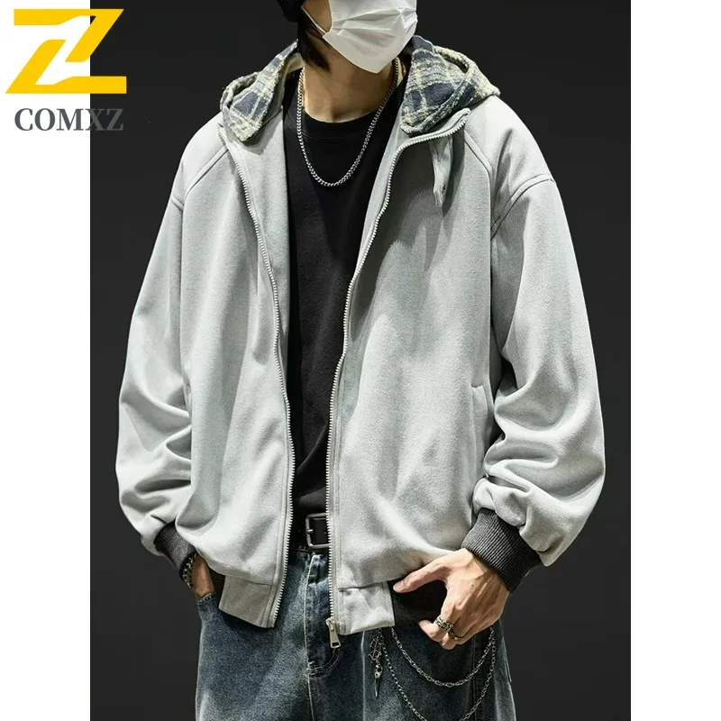 

COMXZ Men Windbreaker Jacket Wear Resistant Waterproof Windproof Outdoor Hiking Camping Trench Coat Climbing High Quality Coat