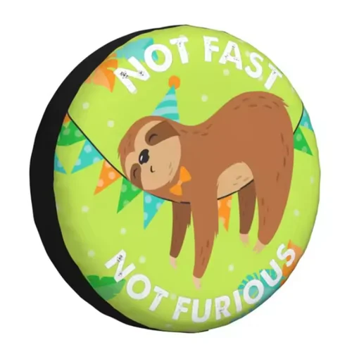 Imagen 2 del producto 1 Uds. Cubierta de neumático de repuesto de coche personalizada de cuero PU no rápido no furioso para Suzuki Jimny Toyota Jeep cubiertas de rueda 4x4 4wd Accesorios