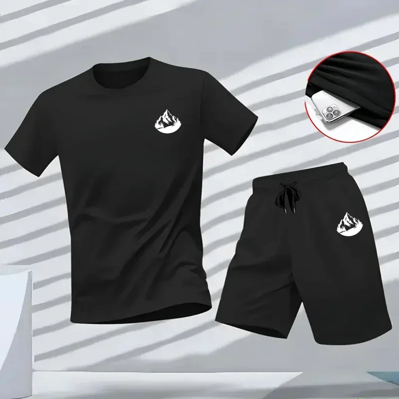 

2026 Summer fashion loose, breathable, quick-drying, casual, high-elasticity, drawstring, comfortable and sporty T-shirt set
