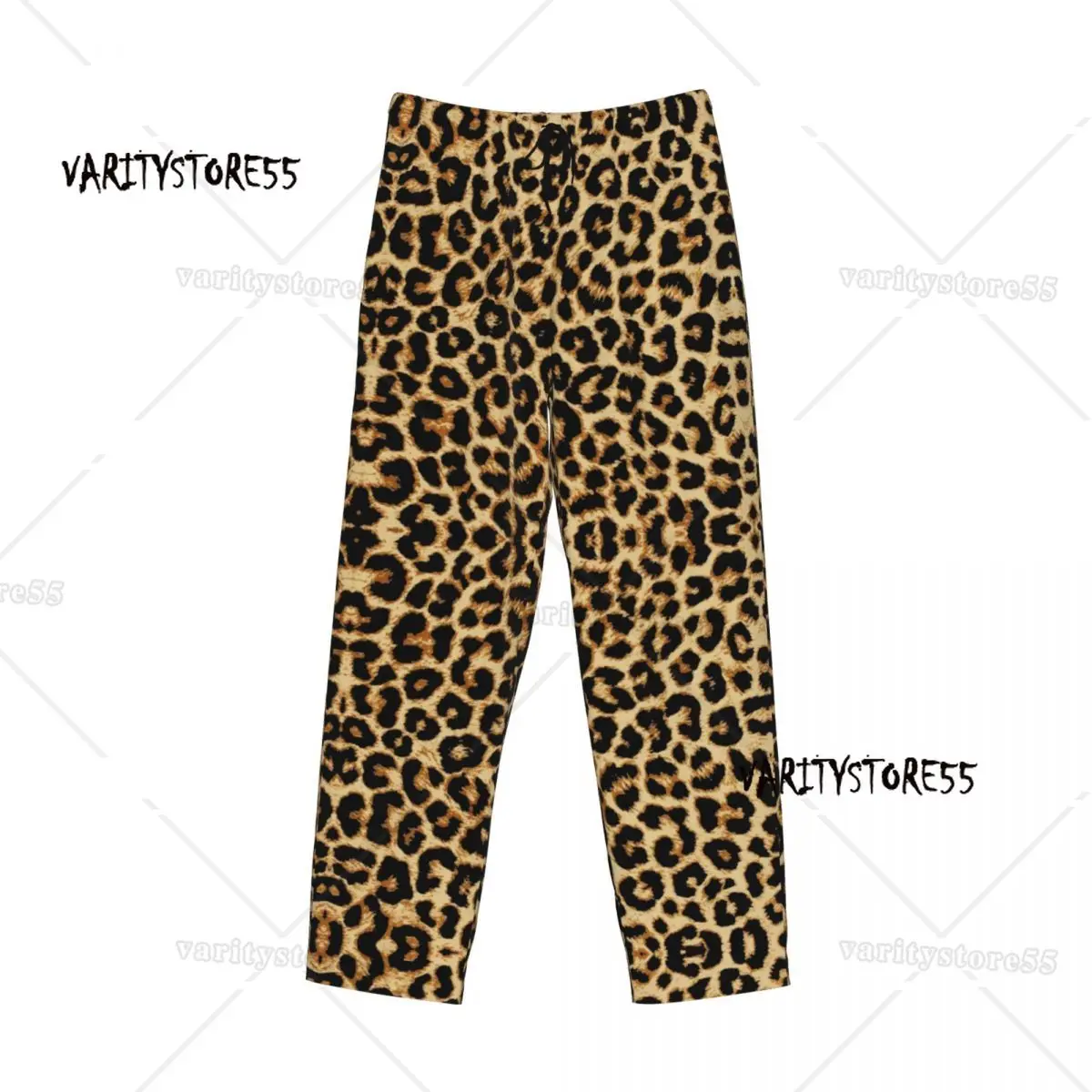 مخصص ليوبارد الفراء الجلد الملمس بنطلون بيجاما الرجال الاستوائية البرية الحيوان ملابس خاصة صالة النوم قيعان تمتد مع جيوب