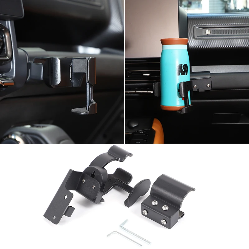 

1Pcs carbon steel For Haval Raptor 2023+ car passenger dashboard handle water cup mobile phone holder modification accessories