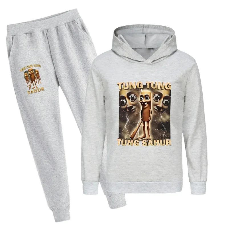 أطفال تونغ تونغ تونغ الصحور صبي فتاة هوديس السراويل دعوى الكرتون الصحور طباعة ملابس الأطفال بلوزات #3