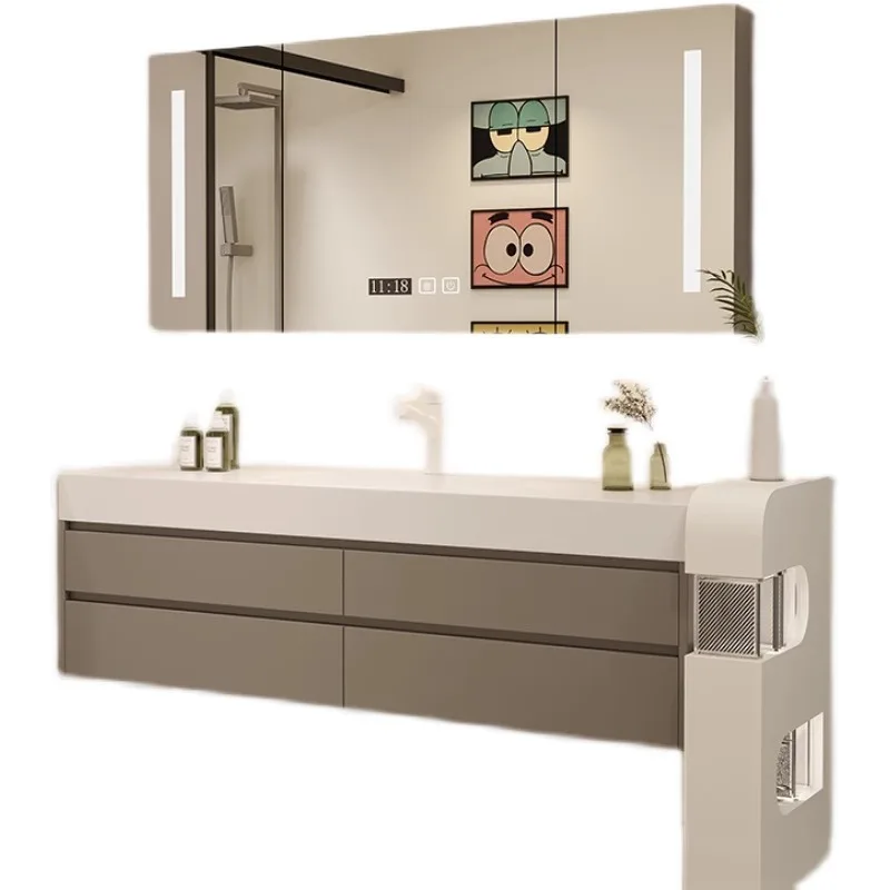 

integrated basin, bathroom cabinet, combined bathroom, sink, washbasin, sink