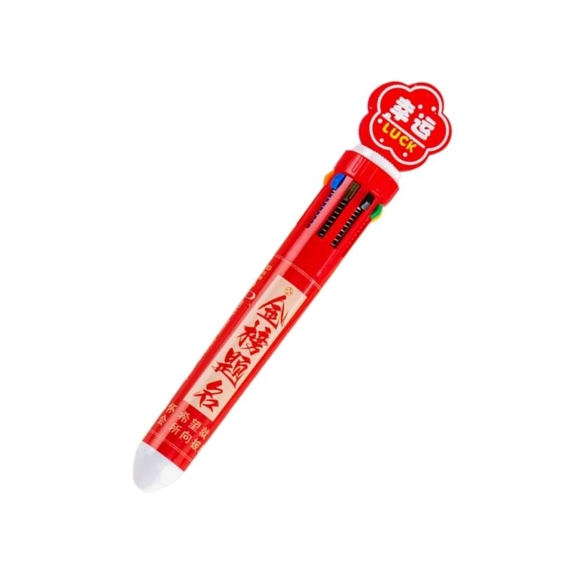 Mehrfarbiger Stift 10 Farben-in-1-Schreibstift für Schüler und Erwachsene, einziehbarer Kugelschreiber zum Schreiben, Notieren,
