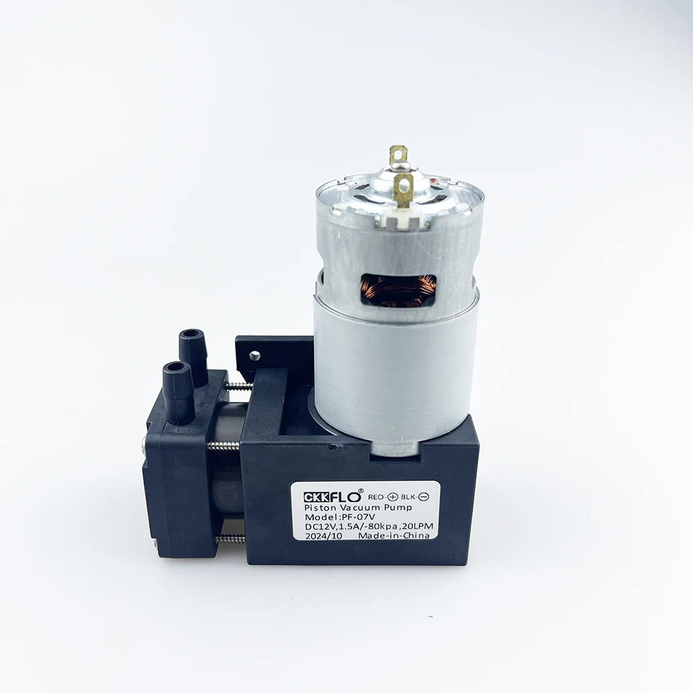 PF-07V Model Electric Micro Piston Air Pump High-Pressure 30 LPM 500 KPA Maintenance-Free Compatible with DC12V 24V Made Steel