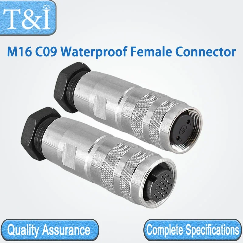 

5/10/100PCS M16 C09-2/3/4/5/6/7/8/12/14/16/19/24P Electronic Industry Aviation Automobile Waterproof Female Precision Connector