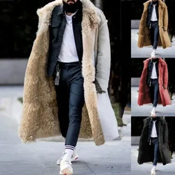 2023 Men's Winter European and American Fur Integrated Men's Coat Faux Fur Jacket