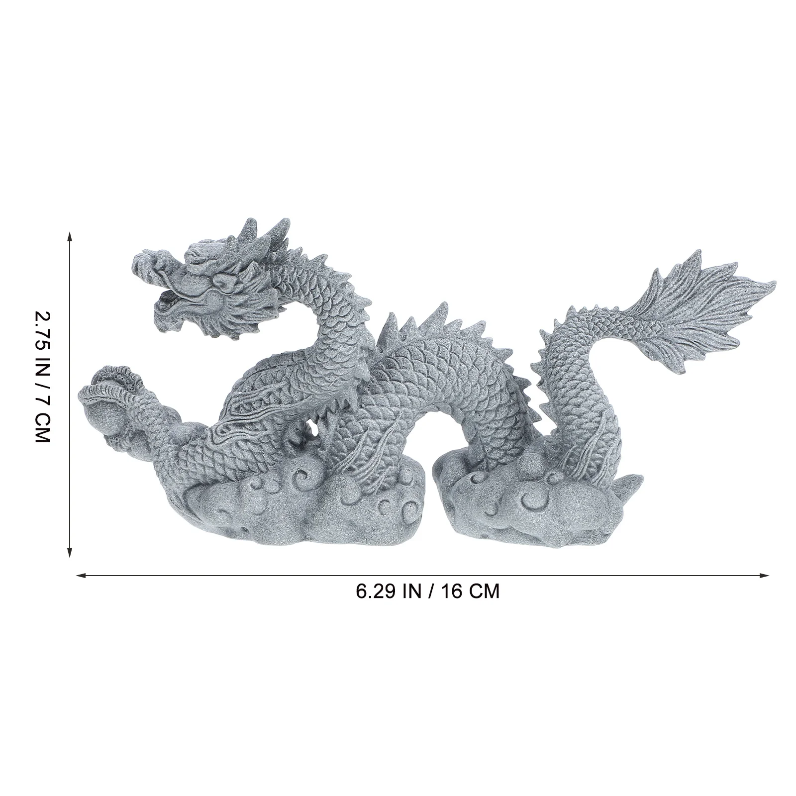 

1pc Simulation Dragon Statue Sandstone Craft Desktop Decor Carving Ornament Small Animal Decoration Indoor