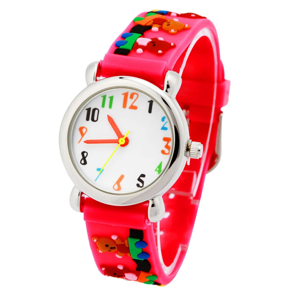 3D Cartoon Watch for Kids Children Wristwatch Zinc Alloy PVC Durable Adjustable Strap Birthday Gift Kid Watch Easy Time Check