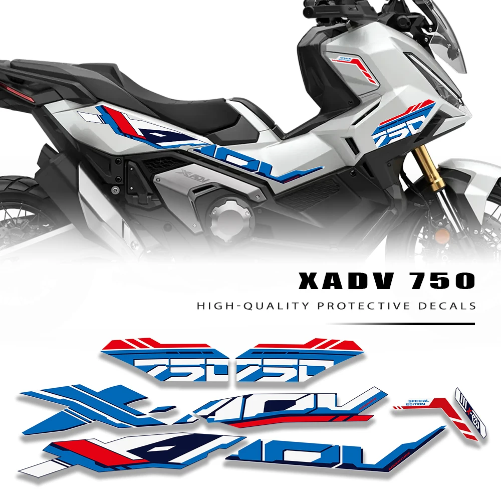 

XADV 750 For X-ADV 750 X ADV750 2025 Fairing Sticker Body Decoration Decals Kit Anti-Scratch PVC Silver Sticker
