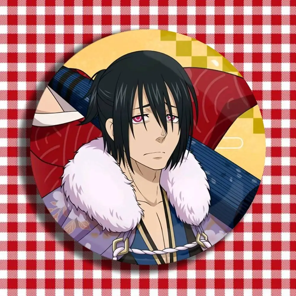 Fire Force Benimaru Shinmon Laser Badge Creative Pins Brooch for Decor Gifts Fans Collect Easter decorations