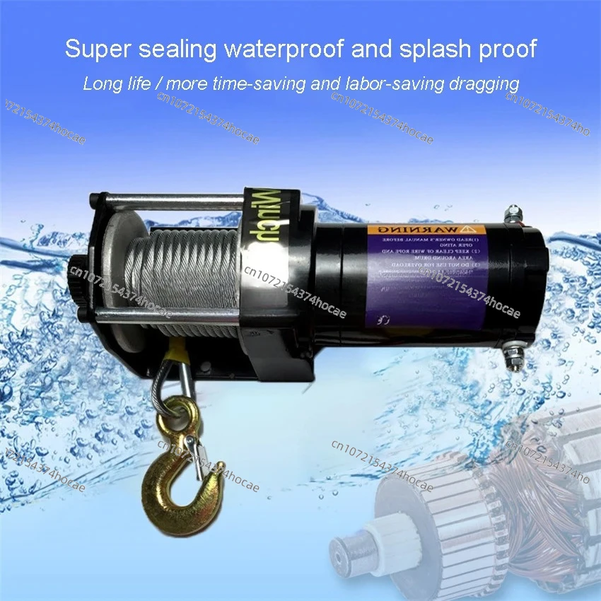 

Vehicle Self-rescue Off-road Winch 3000lbs 12V 24V Off-road Vehicle Winch Electric Winch Traction for Vehicle Crane