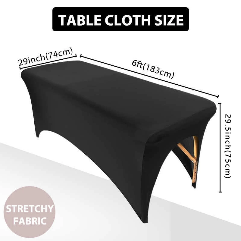 Beauty Salon Massage Bed Cover Spa Table Sheet 6FT/5FT/4FT Table Spandex Cover Fitted Stretch Tablecloth for Party Wedding Event