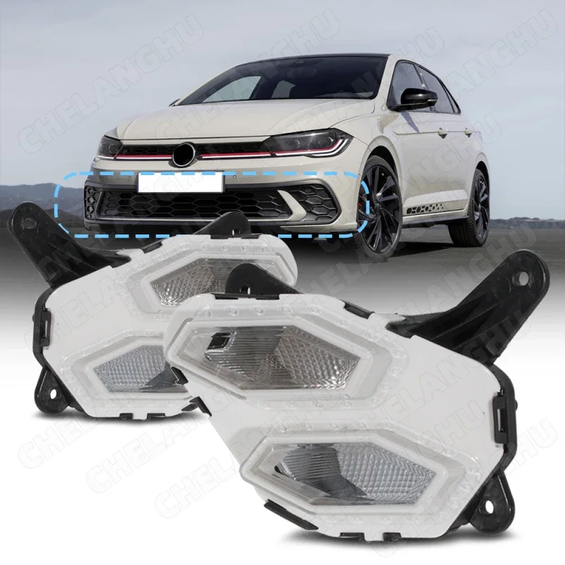 1Pair LED Fog Lights For VW Polo GTI 2021 2022 2023 2024 Car Accessories Fog Lamp OEM 2G0941055 2G0941056