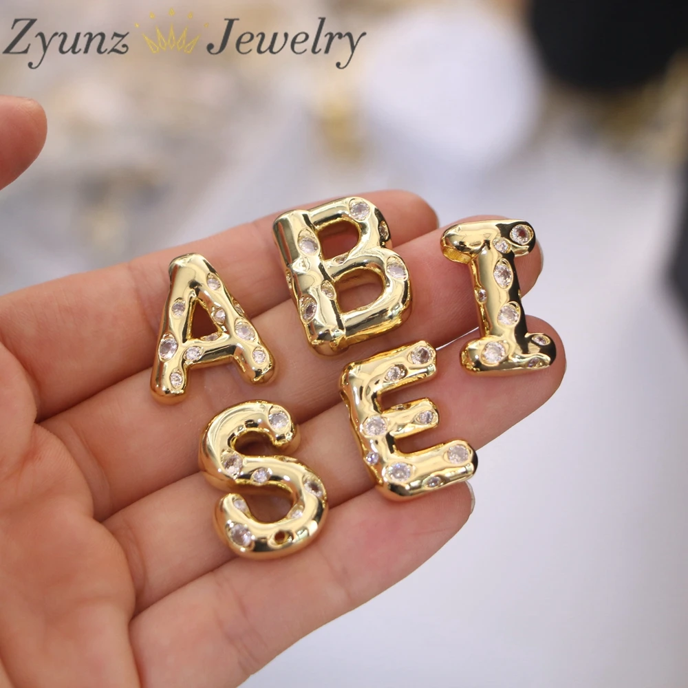 

26 шт., нежный 26 золотой цвет циркон кулон с буквами для женщин ручной работы DIY ожерелье ювелирные аксессуары