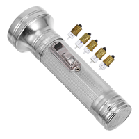 Old-fashioned Flashlight Small Flashlight 80's Big Flashlights Searchlight Torch with Bulbs Old Style Flashlight Portable Outdoo