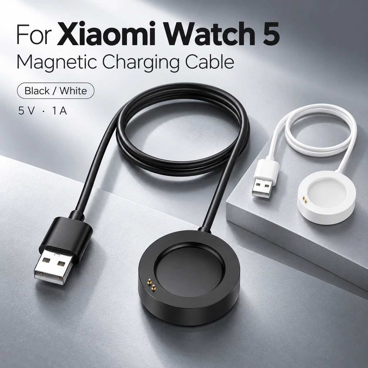 Magnetic Charger 100cm USB Cable Compatible with Xiaomi Watch S5 S4 S3 S2 / Watch 2 Pro Fast Charging Smart Watch Accessories