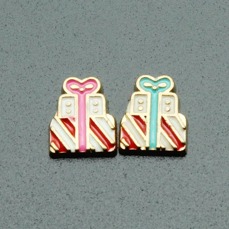 Hot Selling 20pcs/lot Gift Box Floating Charms Living Glass Memory Lockets DIY Jewelry Accessory