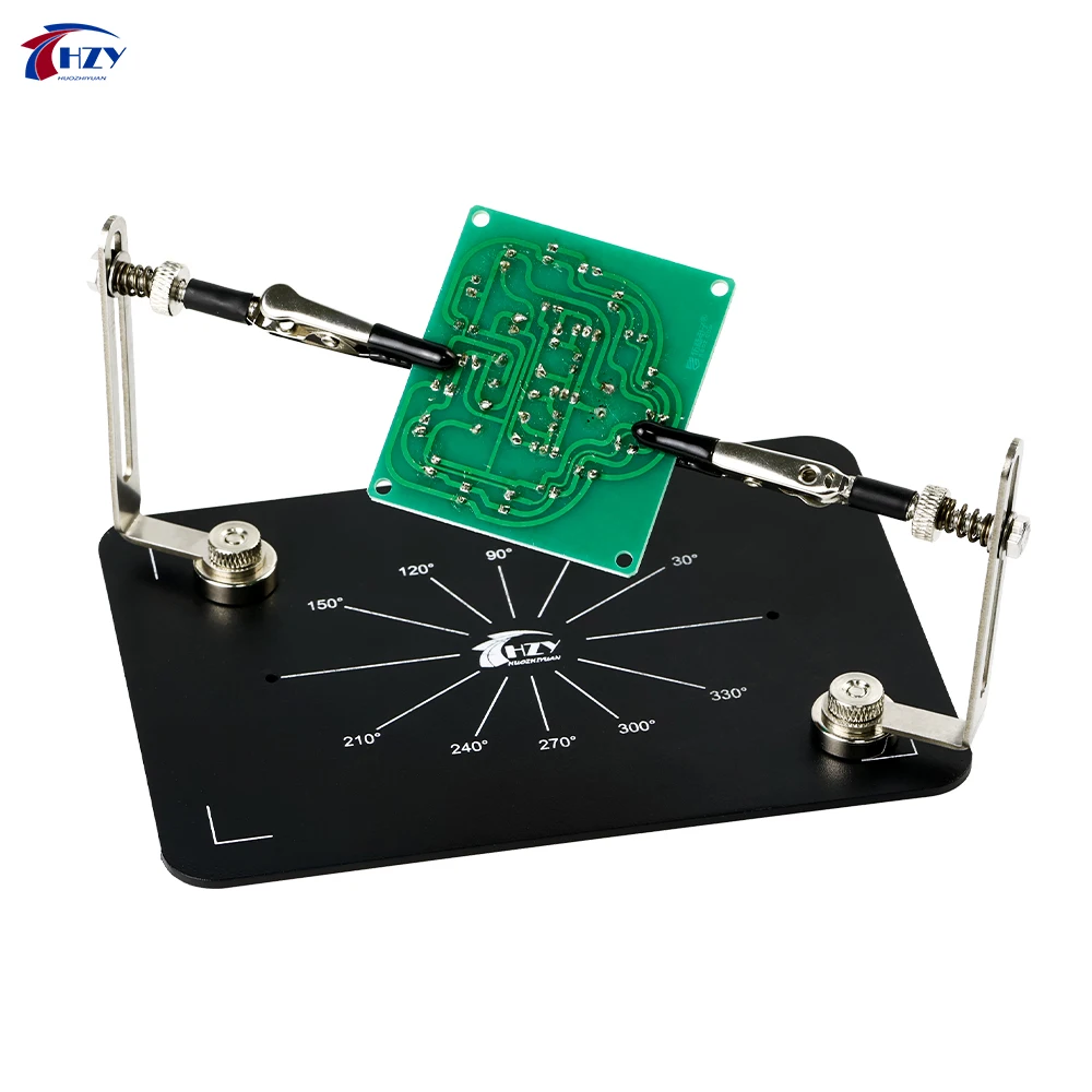 HZY Universal-Leiterplattenhalter Lötplattform mit Magnetfuß, fester Klemme, verstellbar für Leiterplatten-Elektronik-Reparaturset – Detail 7