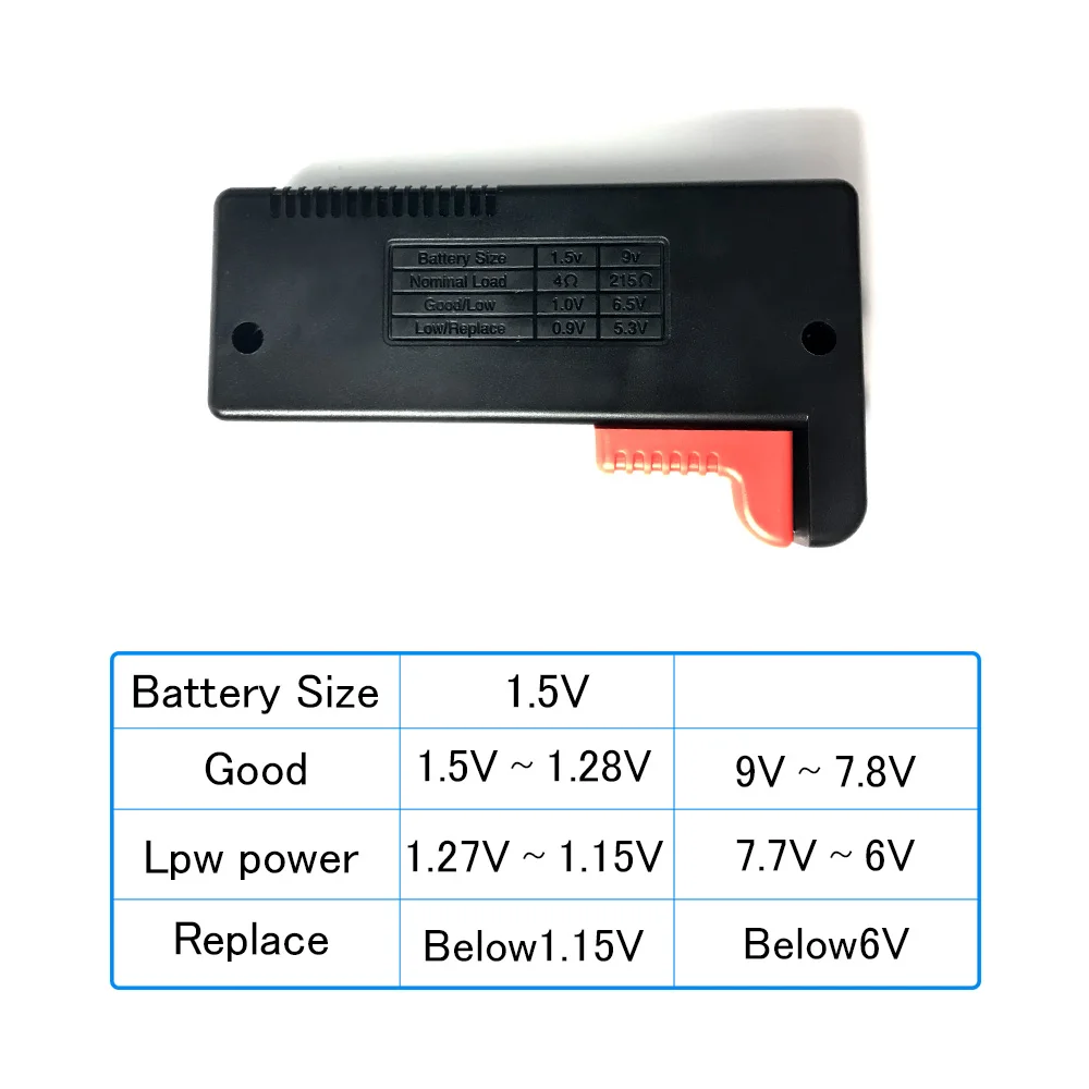 Battery Tester Check AAA AA Button Cell Digital Battery Capacitance Diagnostic Tools Universal Tester Voltage Meters