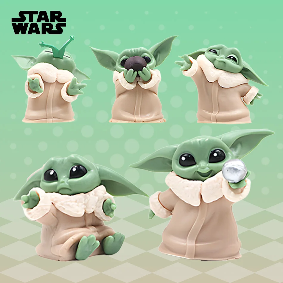 5 uds Star Wars juguete maestro bebé Yoda Darth PVC figura de acción colección de figuras de Anime muñeca Mini juguete modelo para re
