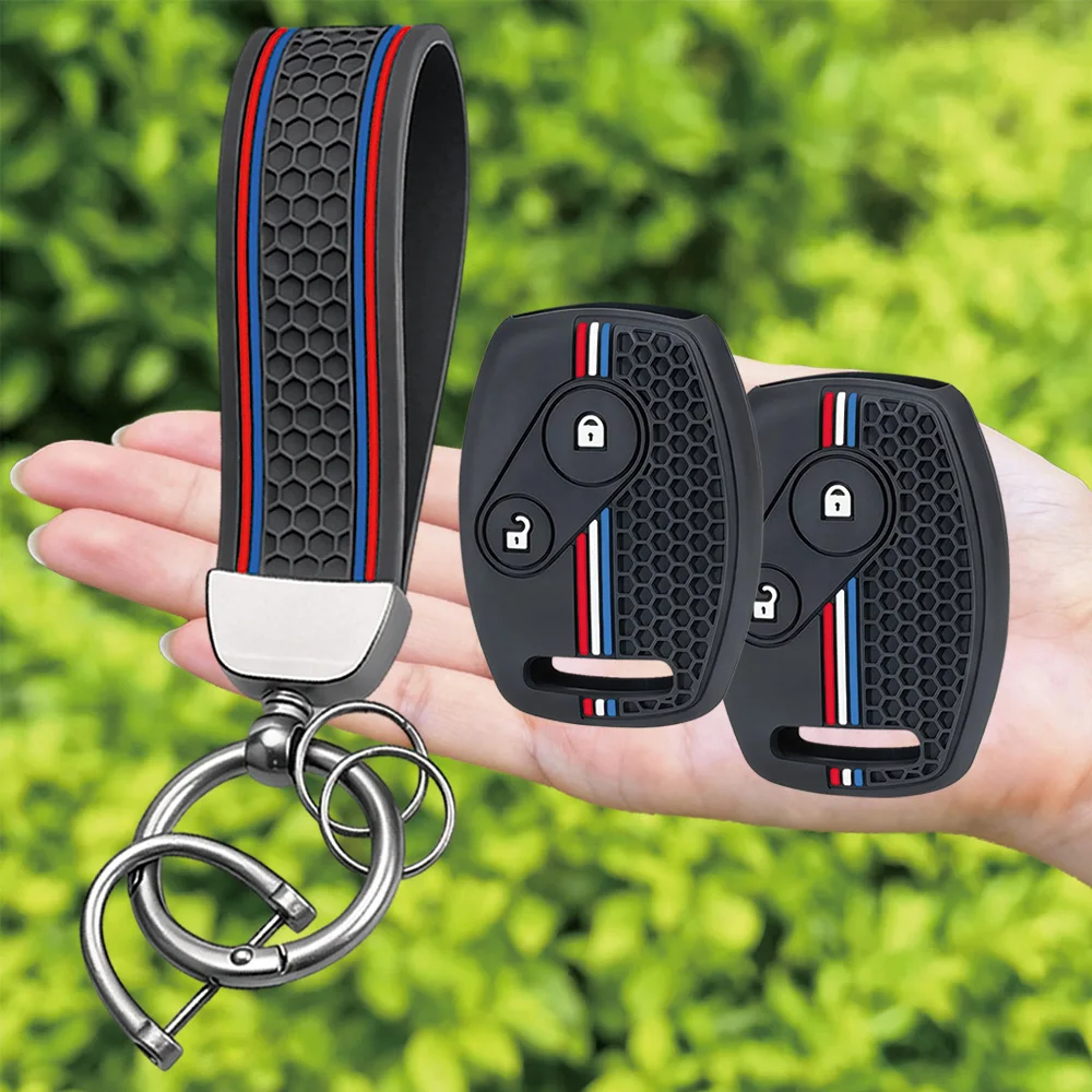 For Honda Accord Civic FR-V Jazz CR-V Stream Acura CSX Flexible Remote Fob Case With Wrist Strap And Shockproof Remote Protector