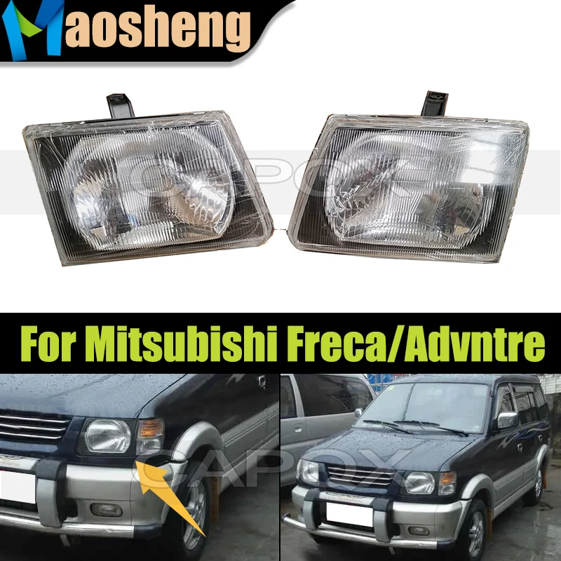 

1Pair Front Headlight Head Light For Mitsubishi Freca/Advntre 1997 Headlamp Head Lamp Driver Light