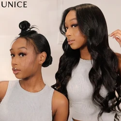 UNice 180% Density Body Wave V Part Wig With Drawstring 100% Human Hair Wig Minimal Leave Out Beginner Friendly