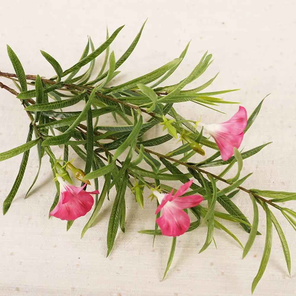 100cm Artificial Morning Glory Branches Elegant Beautiful Simulation Oleander Flowers Handmade Real Touch Fake Flower