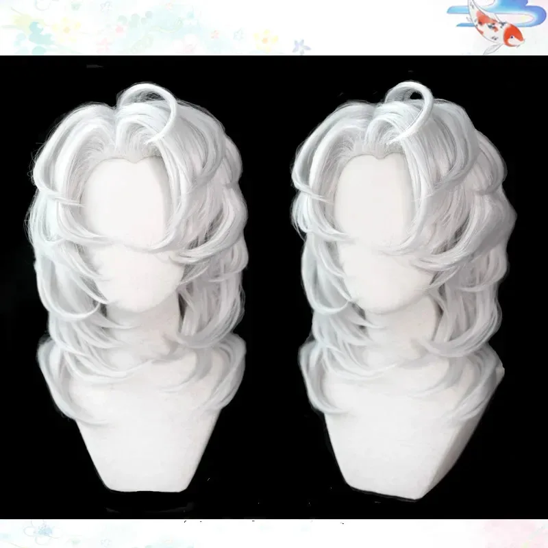 

NewKimetsu No Yaiba Ayaki Rui Cosplay Wig Spider Silver Short Curly Synthetic Hair for Halloween Costume + Free Wig Cap2025