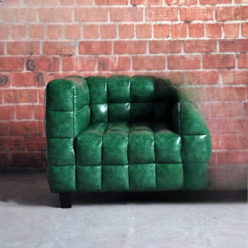 Industrial style retro furniture tofu block lattice, personalized sofa