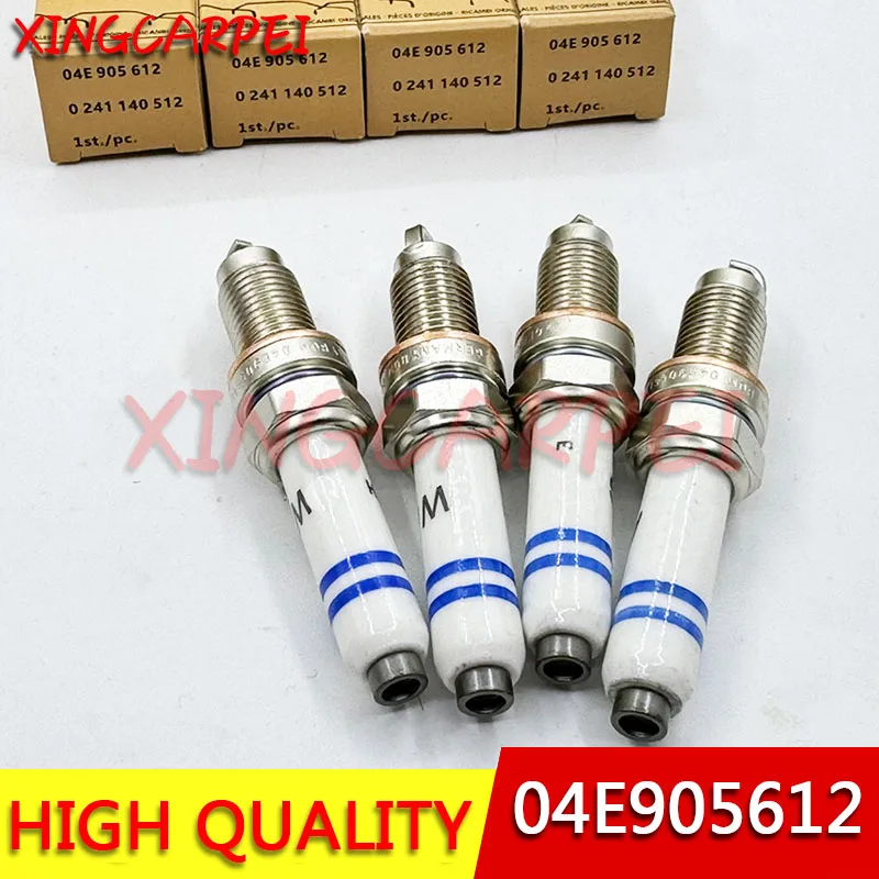 04E905612 4pcs 94968 Iridium Spark Plug For VW Golf For Passat Jetta Polo For A udi A1 A3 Q3 For Skoda Octavia For Seat Y5KPP332