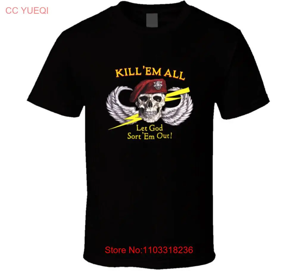 Kill Em All Let God Sort Em Out Classic 80s T Shirt