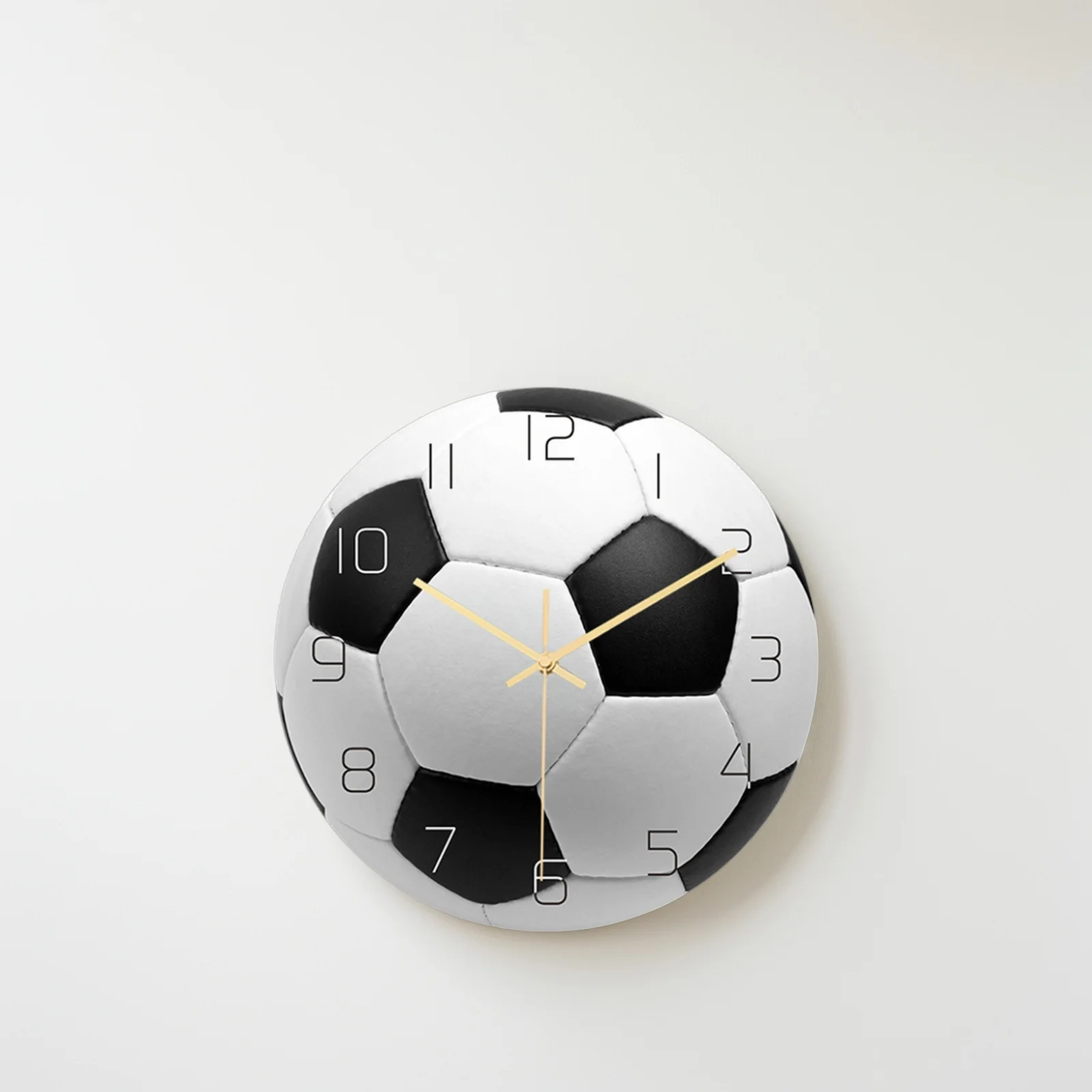 

Football Wall Acrylic Hanging Clock Big Numerals Silent Movement For Home Office Bedroom Study Decor Wall Clock