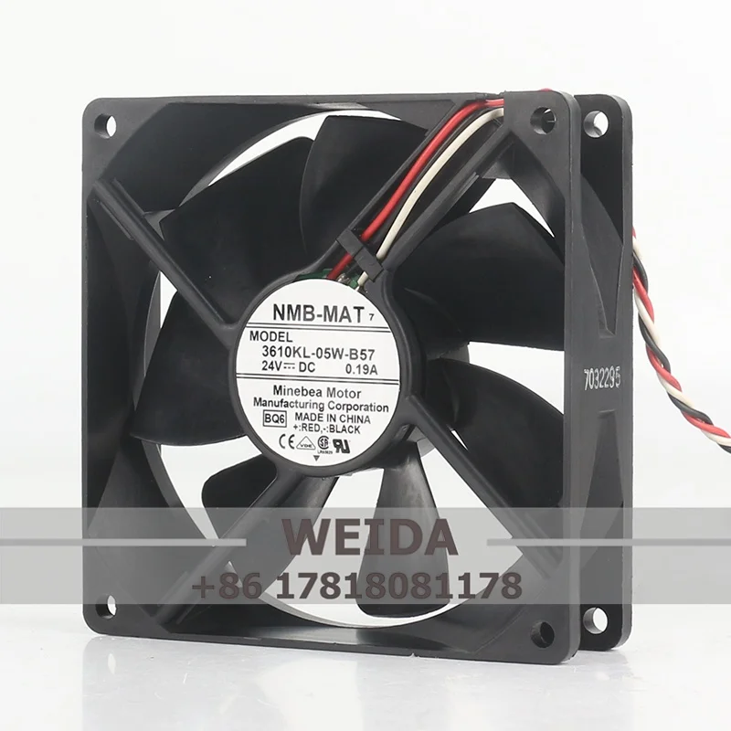 Authentic 3610KL-05W-B57 brand-new original NMB DC24V 9025 90X90X25MM 90CM waterproof and cooling fan with 0.19A current.