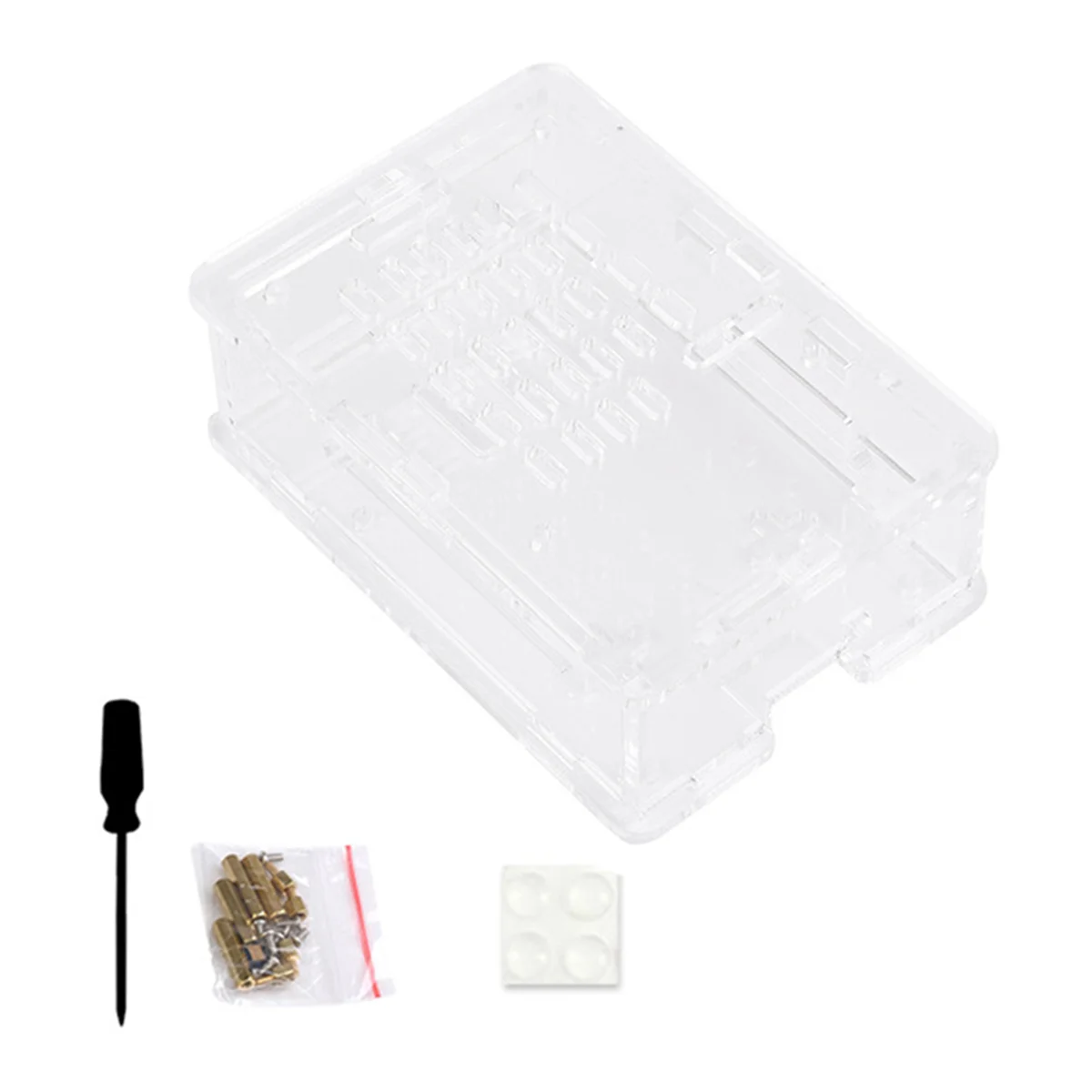 AT87-For Raspberry Pi 5 Case Transparent Acrylic Shell Protective Case Supports the Installation of Official Heat Dissipation