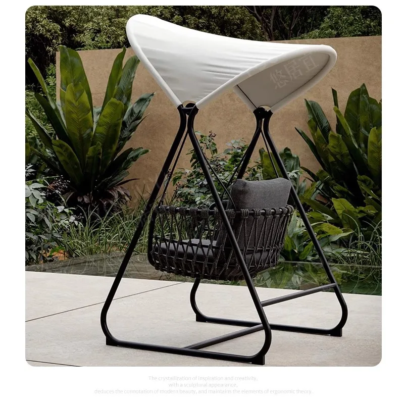 

Outdoor swing courtyard outdoor adult hanging chair balcony swing chair roof terrace garden Internet celebrity swing