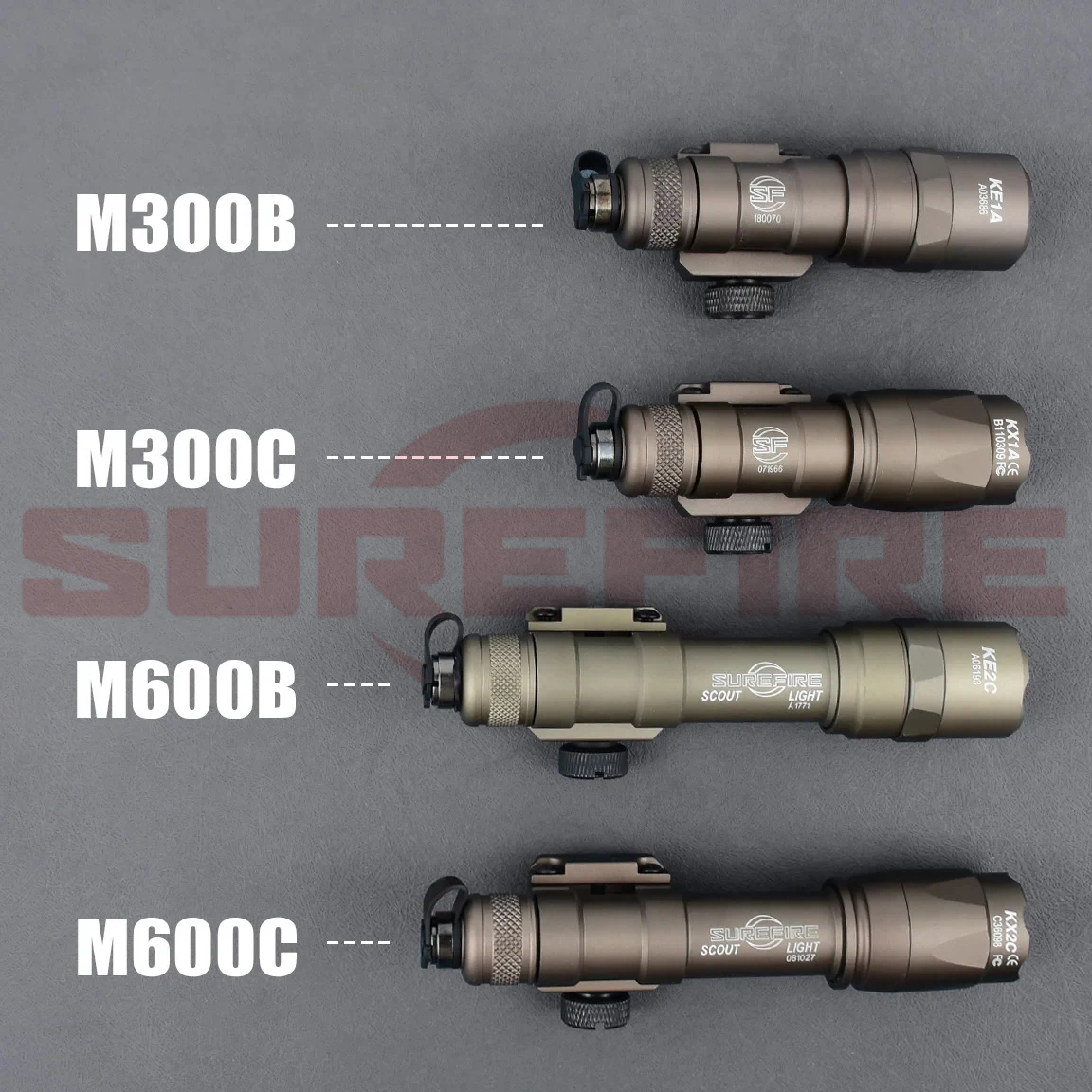 Surefire M300B M600B Flashlight M300 M600 Series Light 600Lumen Lamp Switch Surefire Torch M300C Aluminum Momentary Contstant