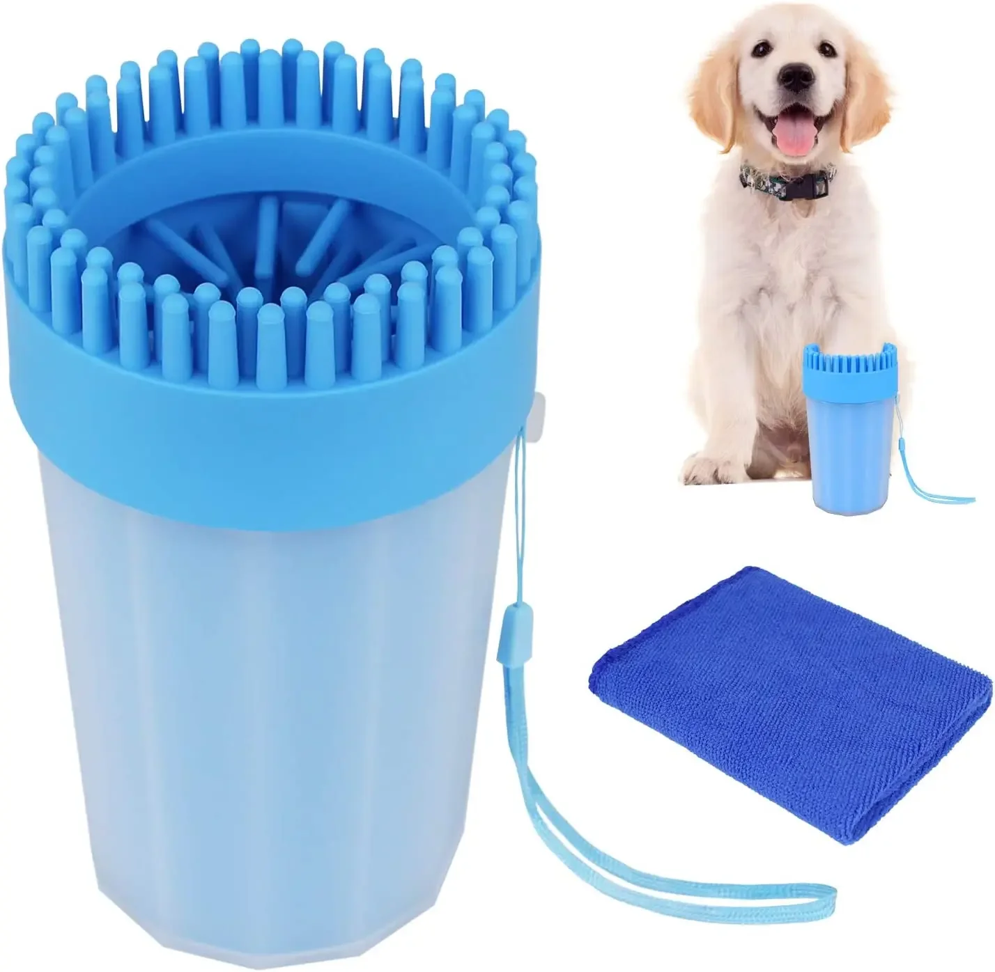 New Update 2 In 1 Portable Soft Silicone Dog Paw Cleaner Pet Paw Cleaner Pet Foot Wash Cup